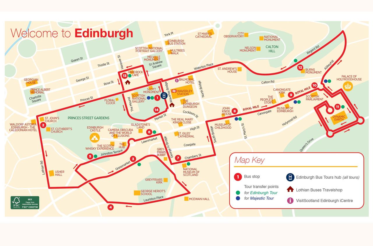 City Sightseeing Edinburgh Hop On Hop Off Tour